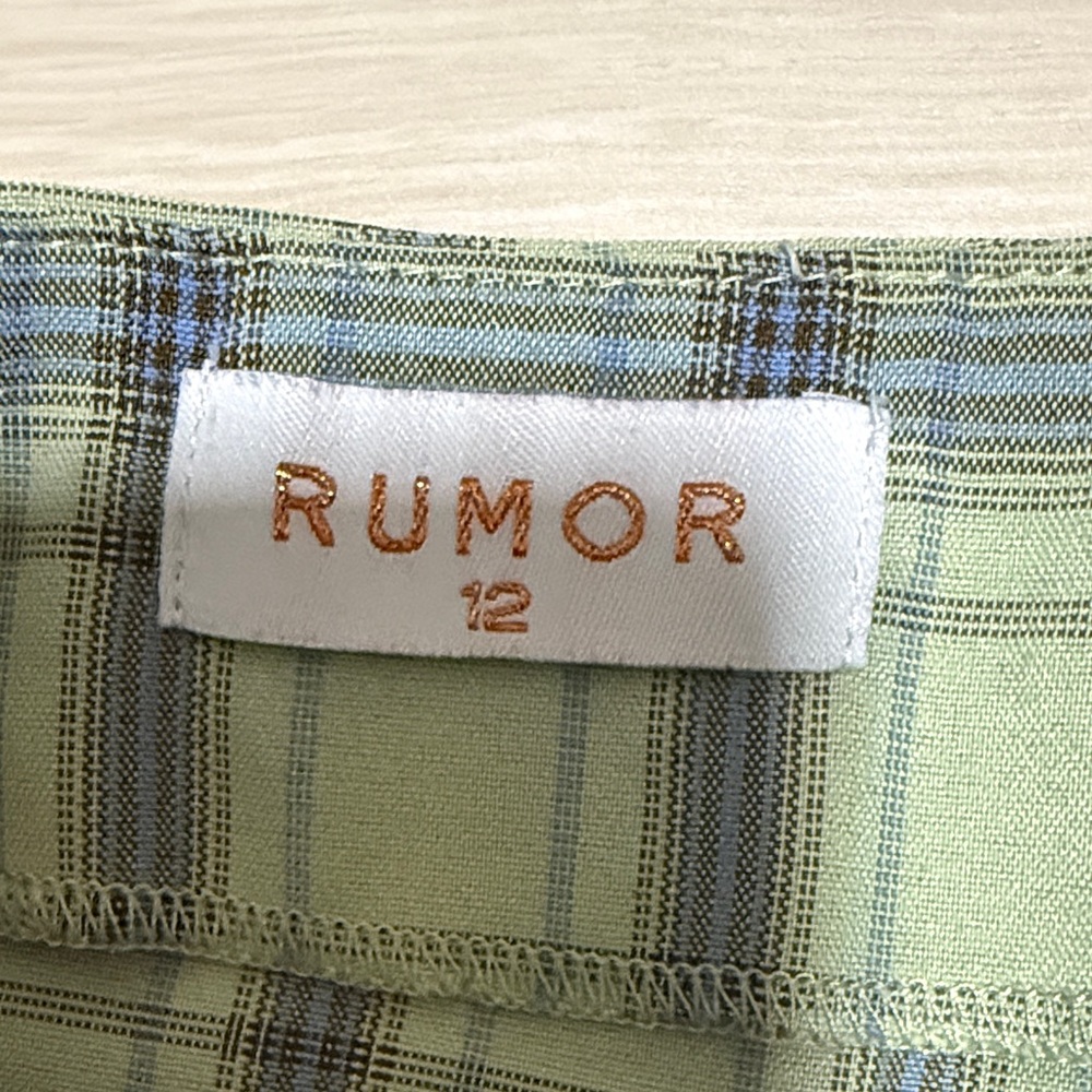 ✨Rumor Vintage Stylish Green Plaid Mini Skirt - Picture 3 of 8